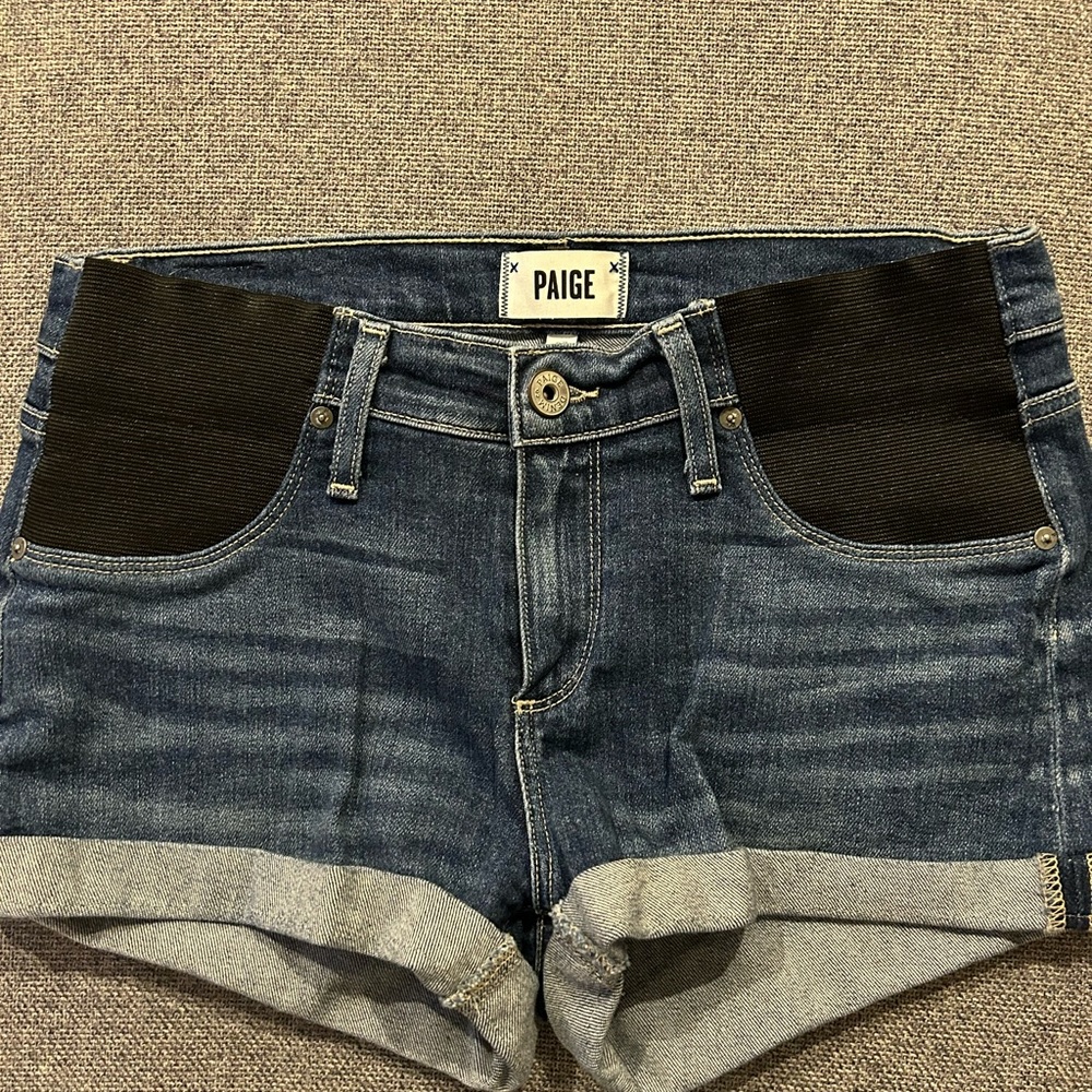 Paige maternity denim shorts